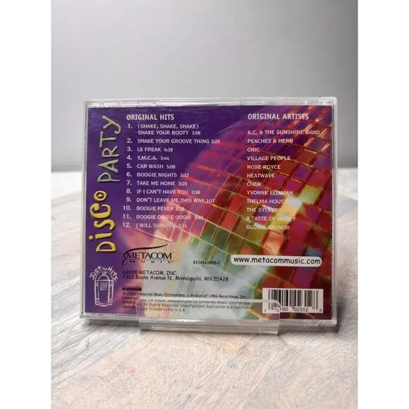 CD Disco Party Just The Hits Chic Heatwave Cher Gloria Gaynor KC & Sunshine Band - Picture 2 of 5